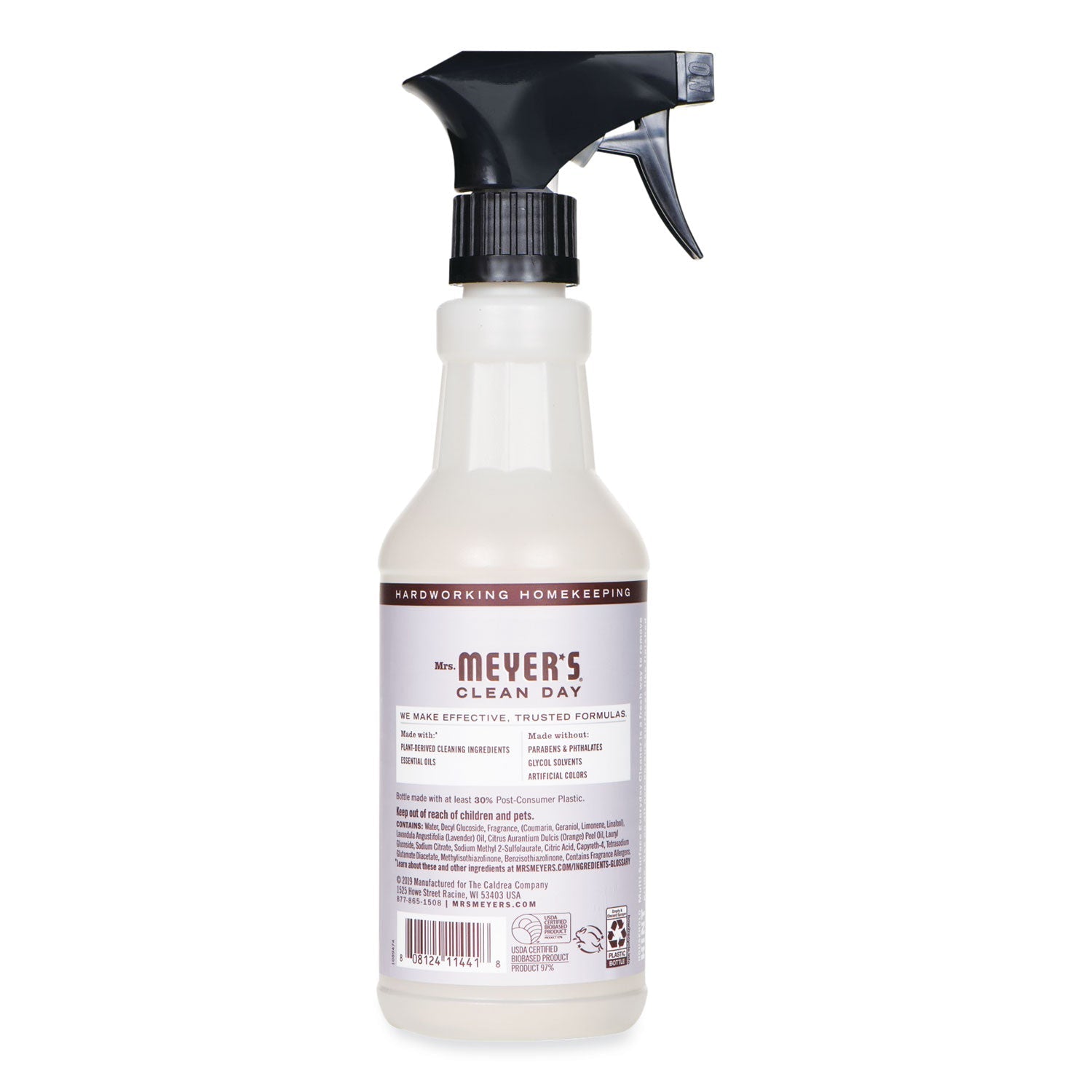 Mrs. Meyer's Multi Purpose Cleaner, Lavender Scent, 16 oz Spray Bottle, 6/Carton