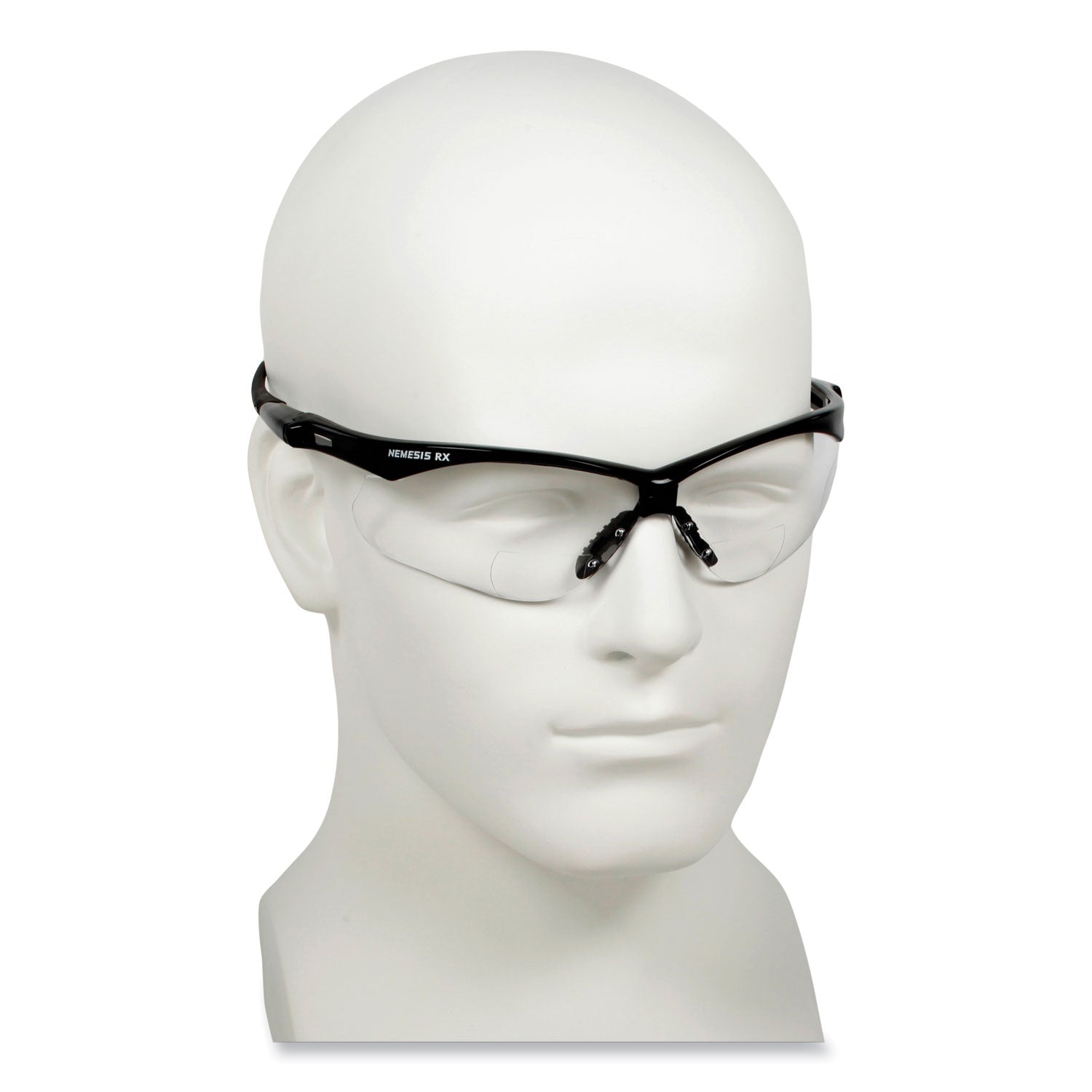KleenGuard V60 Nemesis Rx Reader Safety Glasses, Black Frame, Clear Lens, +3.0 Diopter Strength, 12/Box