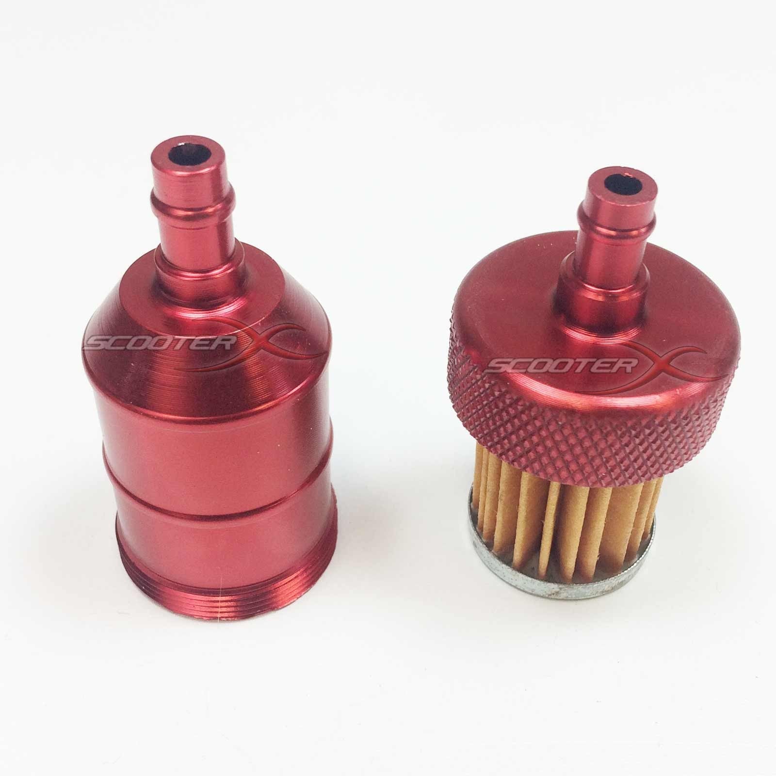 Aluminum Inline Fuel Filter 1/4" Flanges