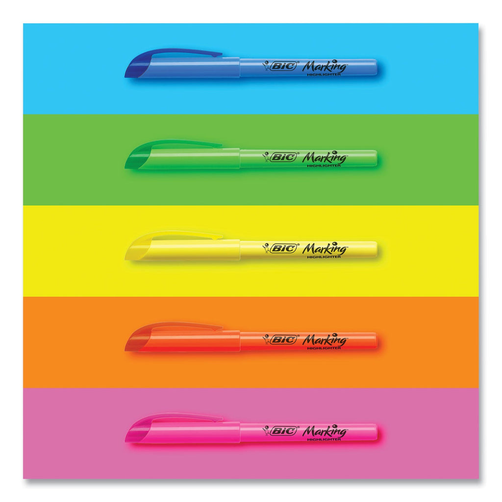 BIC Brite Liner Highlighter Xtra Value Pack, Yellow Ink, Chisel Tip, Yellow/Black Barrel, 200/Carton