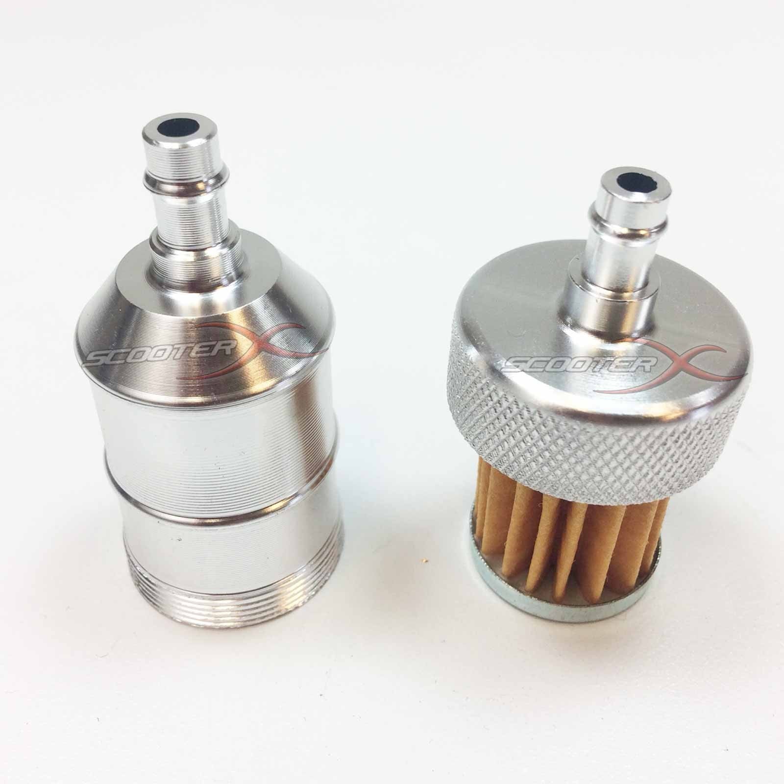 Aluminum Inline Fuel Filter 1/4" Flanges