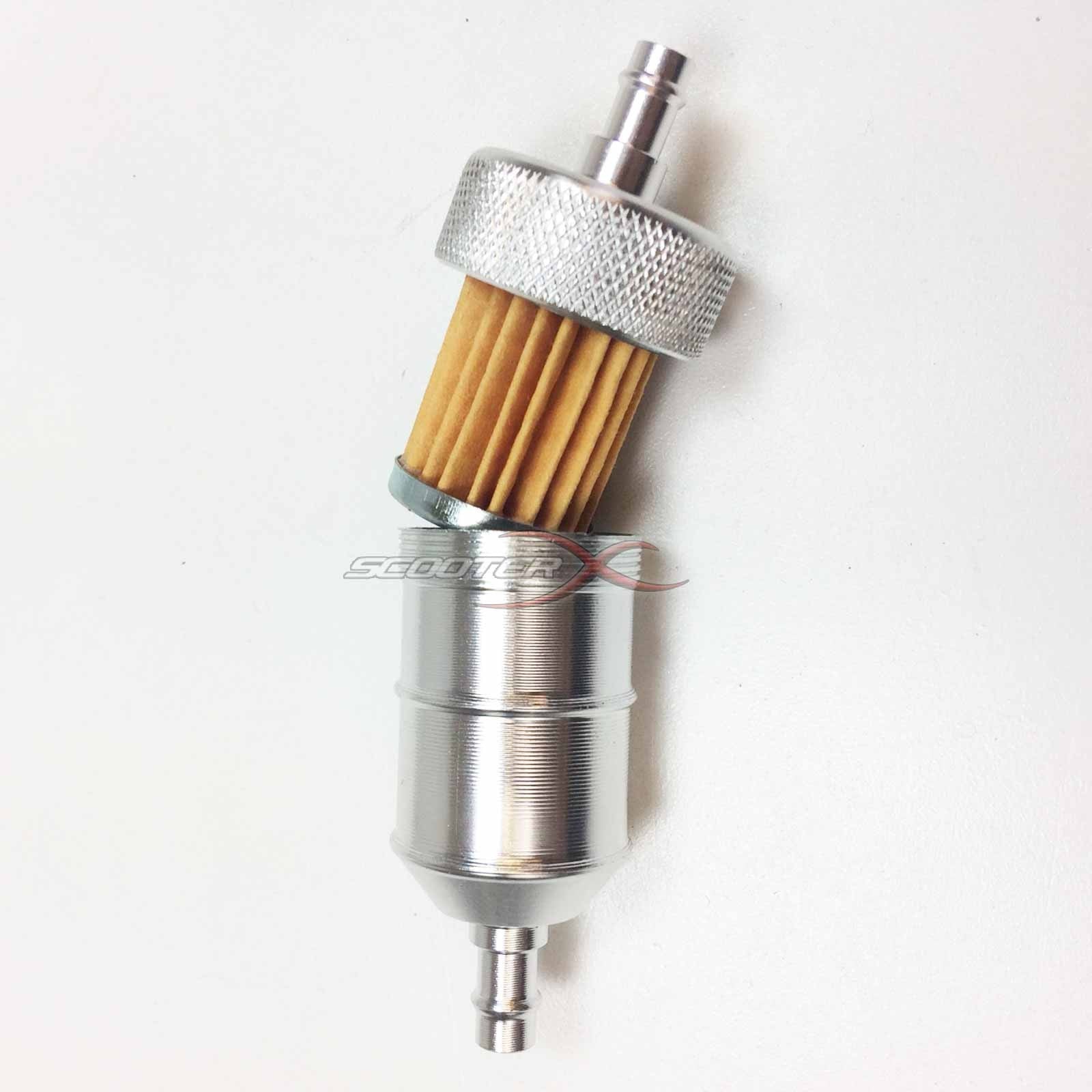 Aluminum Inline Fuel Filter 1/4" Flanges