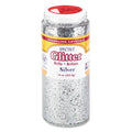 Pacon Spectra Glitter, 0.04 Hexagon Crystals, Silver, 16 oz Shaker-Top Jar