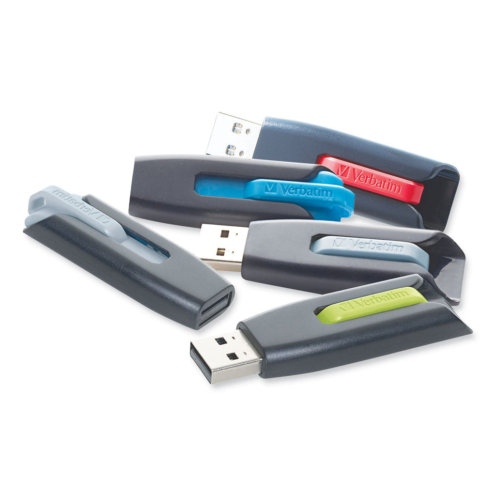 Verbatim Store 'n' Go V3 USB 3.0 Drive, 128 GB, Black/Gray