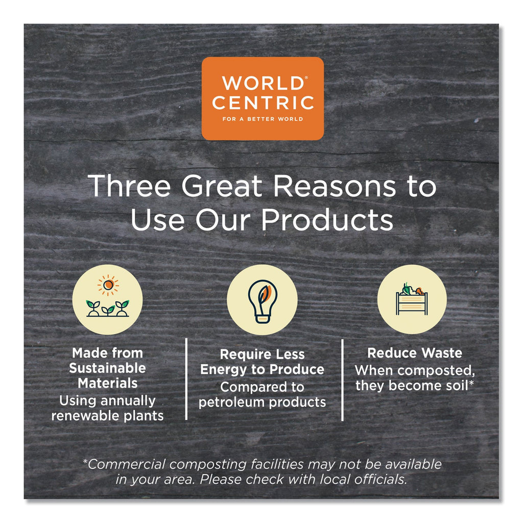 World Centric Paper Lids for Bowls, 4.6" Diameter, Kraft, 500/Carton