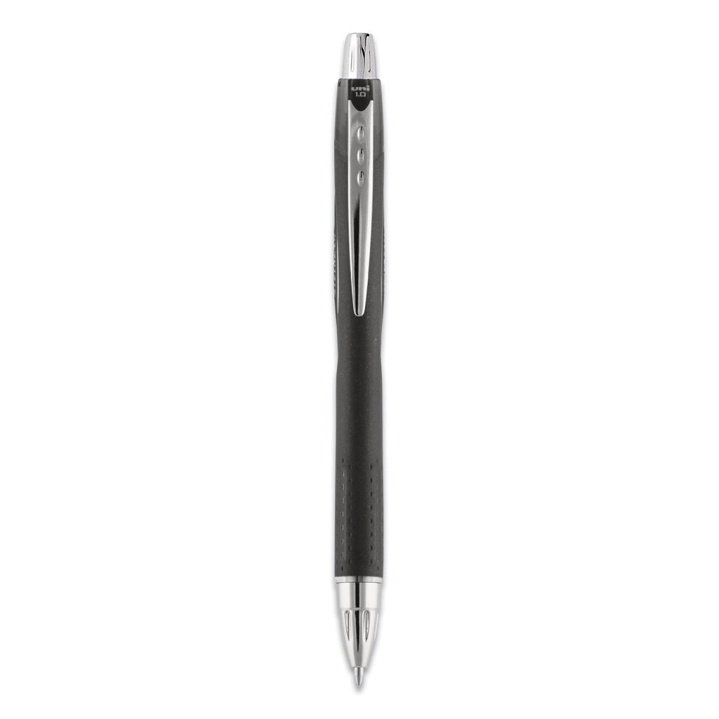 uniball Jetstream Retractable Ballpoint Pen, Bold 1 mm, Black Ink, Black Barrel