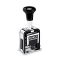 COSCO 2000PLUS Automatic Numbering Machine, 6 wheels, Self-Inking, Black 0.75 x 0.25