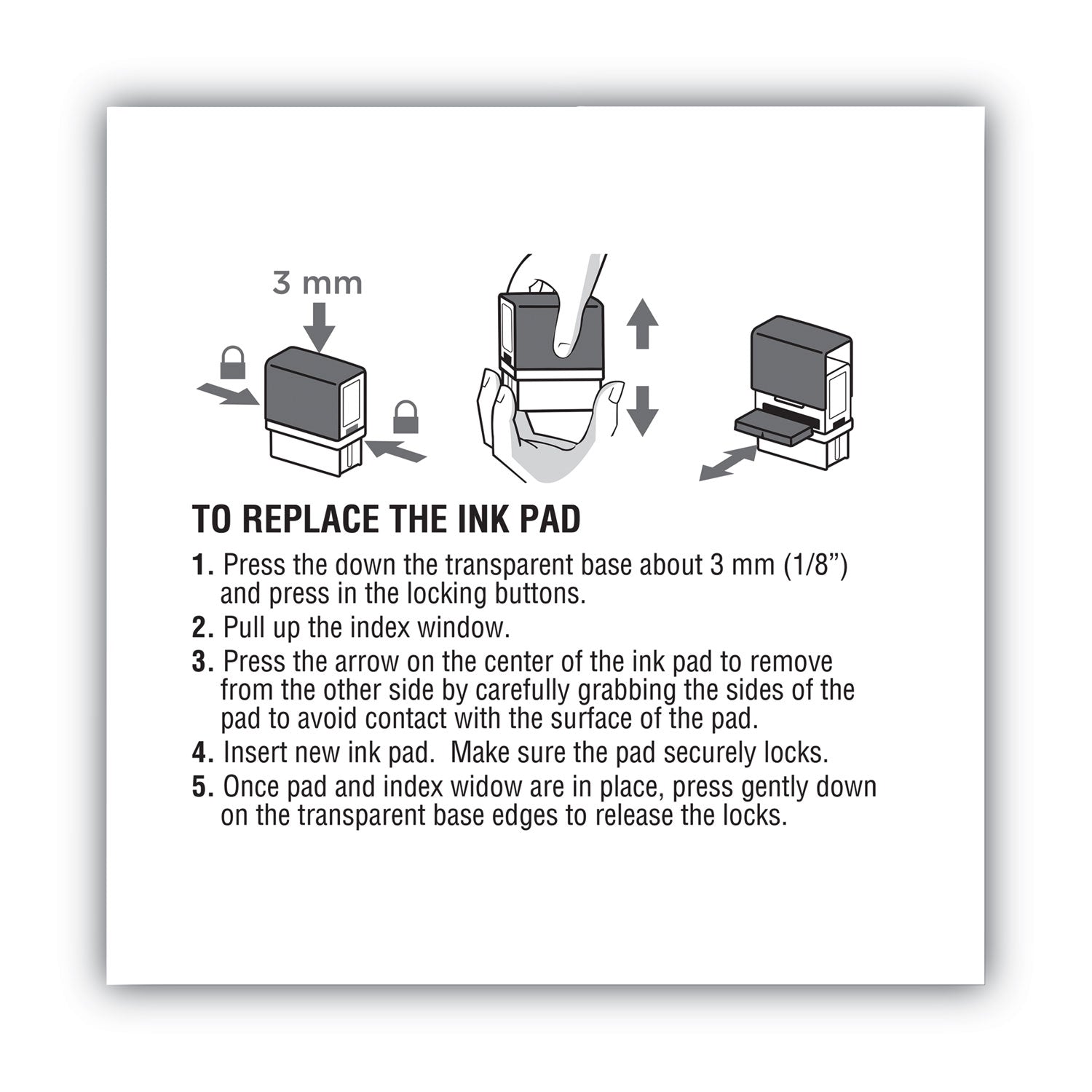 COSCO 2000PLUS Replacement Ink Pad for 2000PLUS 1SI20PGL, 1.63" x 0.25", Blue