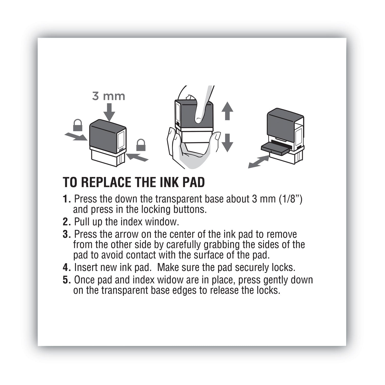 COSCO 2000PLUS Replacement Ink Pad for 2000PLUS 1SI20PGL, 1.63" x 0.25", Red