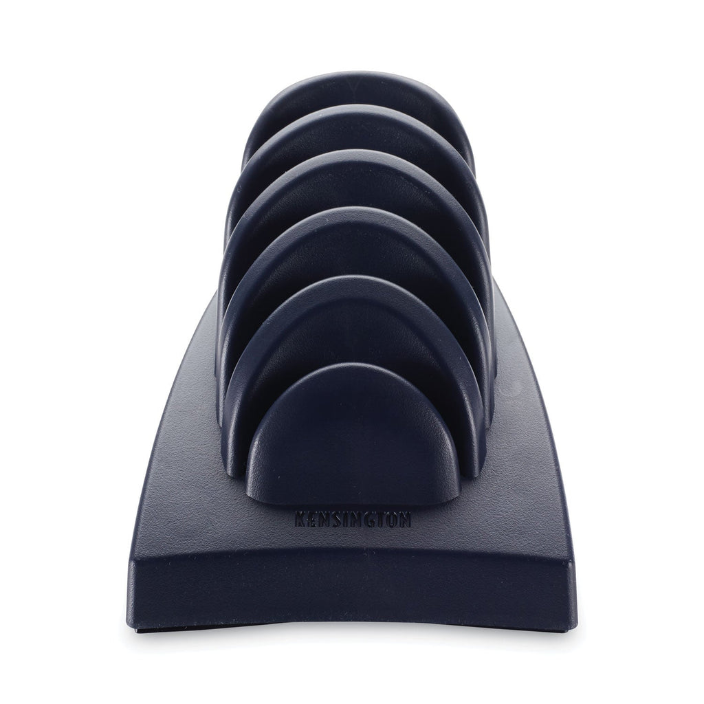 Kensington InSight Priority Puck Five-Slot Desktop Copyholder, Plastic, Blue