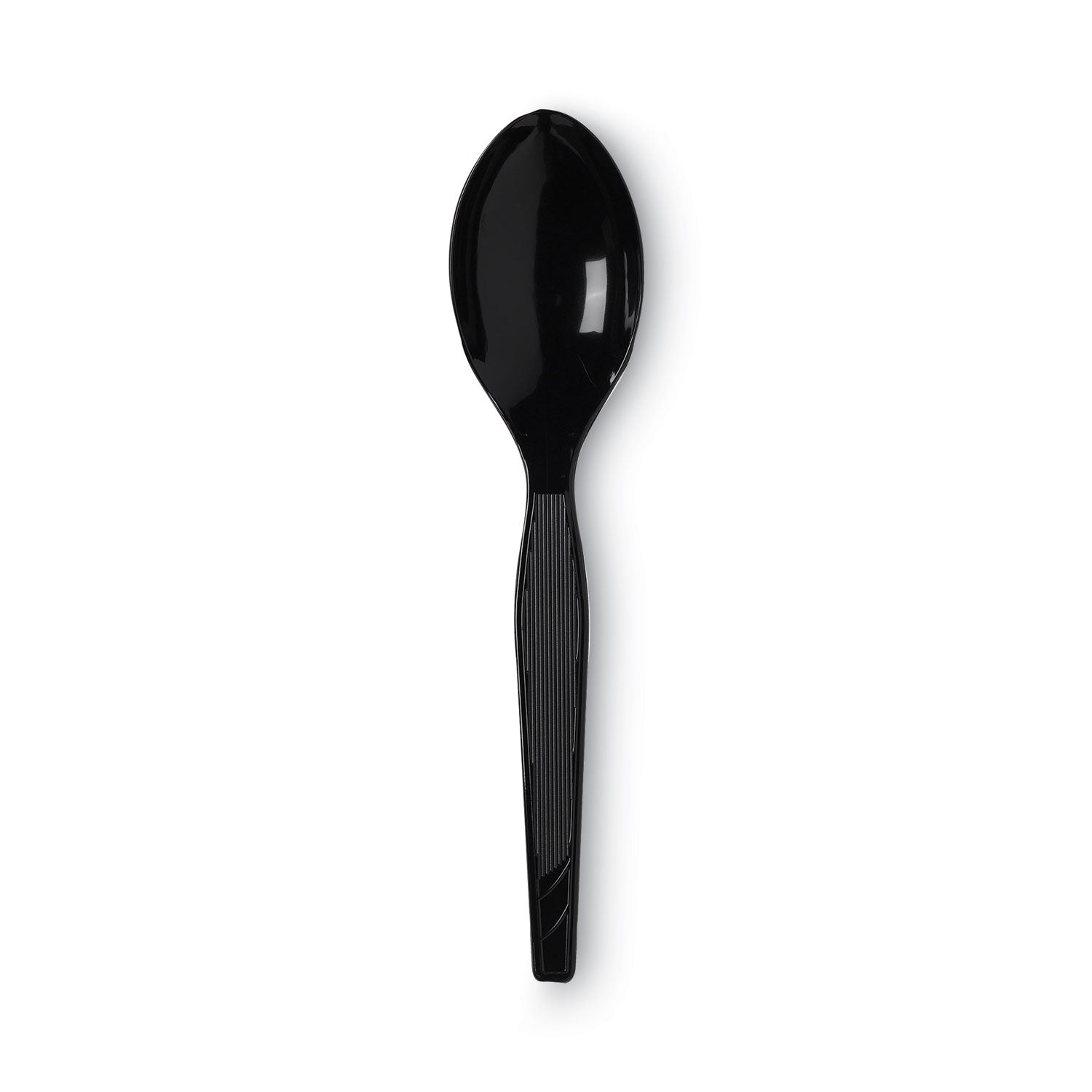Dixie Plastic Cutlery, Heavy Mediumweight Teaspoons, Black, 1,000/Carton