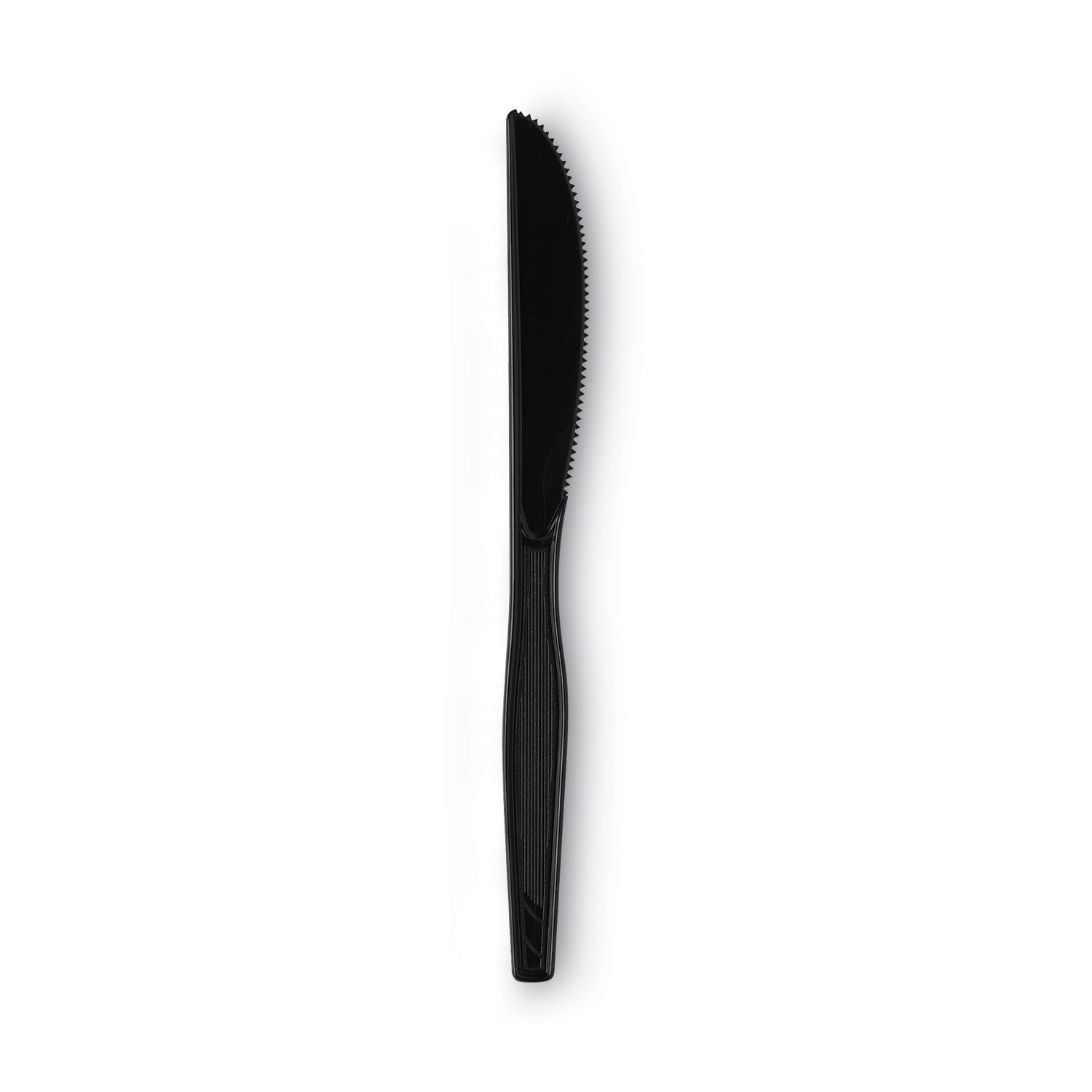 Dixie Plastic Tableware, Heavy Mediumweight Knives, Black, 100/Box