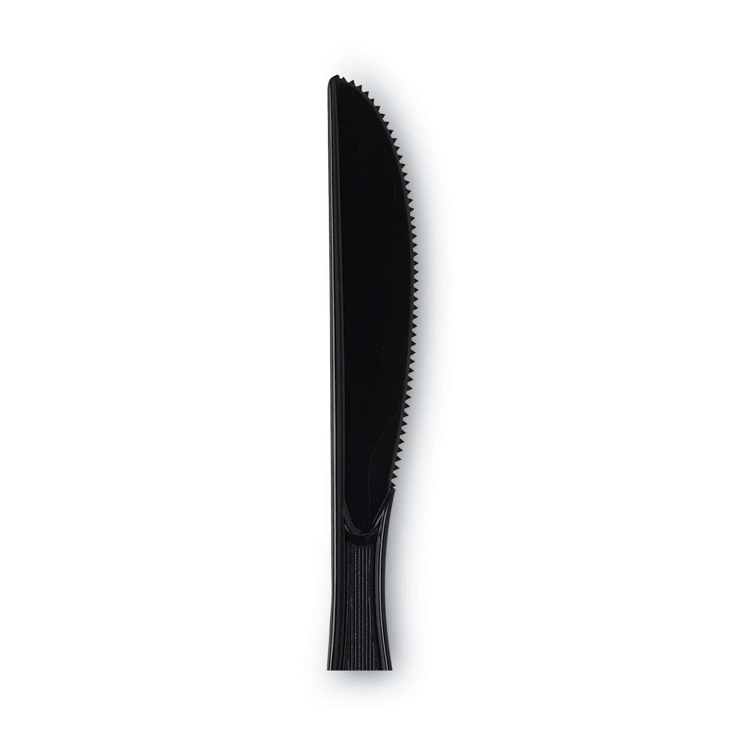 Dixie Plastic Tableware, Heavy Mediumweight Knives, Black, 100/Box