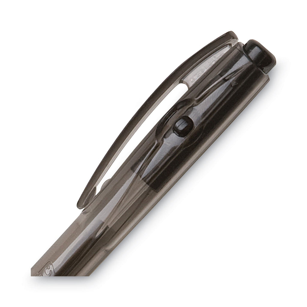 BIC BU3 Ballpoint Pen, Retractable, Bold 1 mm, Black Ink, Black Barrel, Dozen