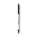 BIC Clic Stic Ballpoint Pen Value Pack, Retractable, Medium 1 mm, Black Ink, White Barrel, 24/Pack
