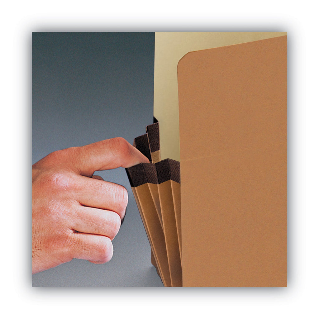 Smead Recycled Top Tab File Pockets, 3.5" Expansion, Letter Size, Redrope, 25/Box
