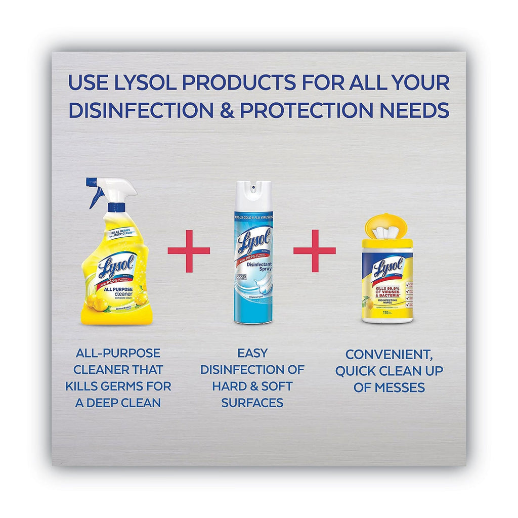 LYSOL Ready-to-Use All-Purpose Cleaner, Lemon Breeze, 32 oz Spray Bottle
