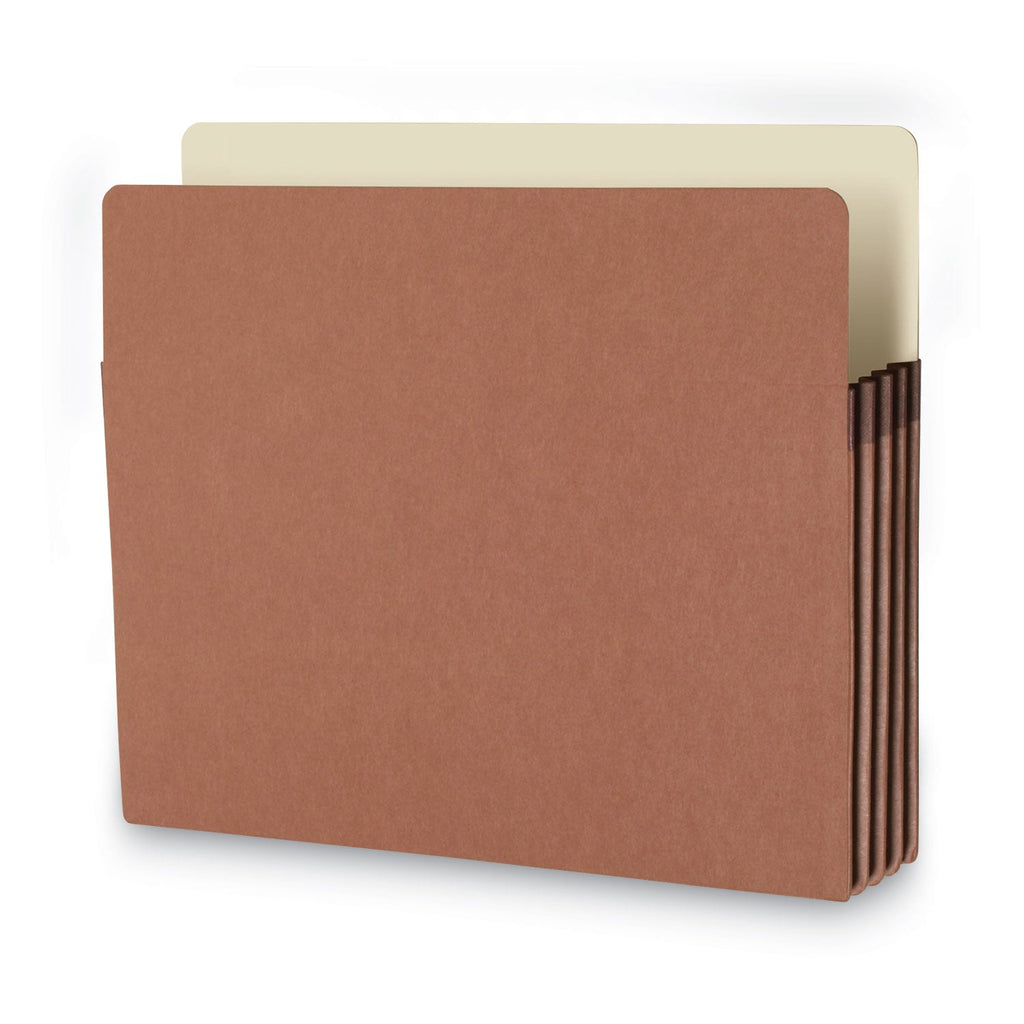 Smead Recycled Top Tab File Pockets, 3.5" Expansion, Letter Size, Redrope, 25/Box