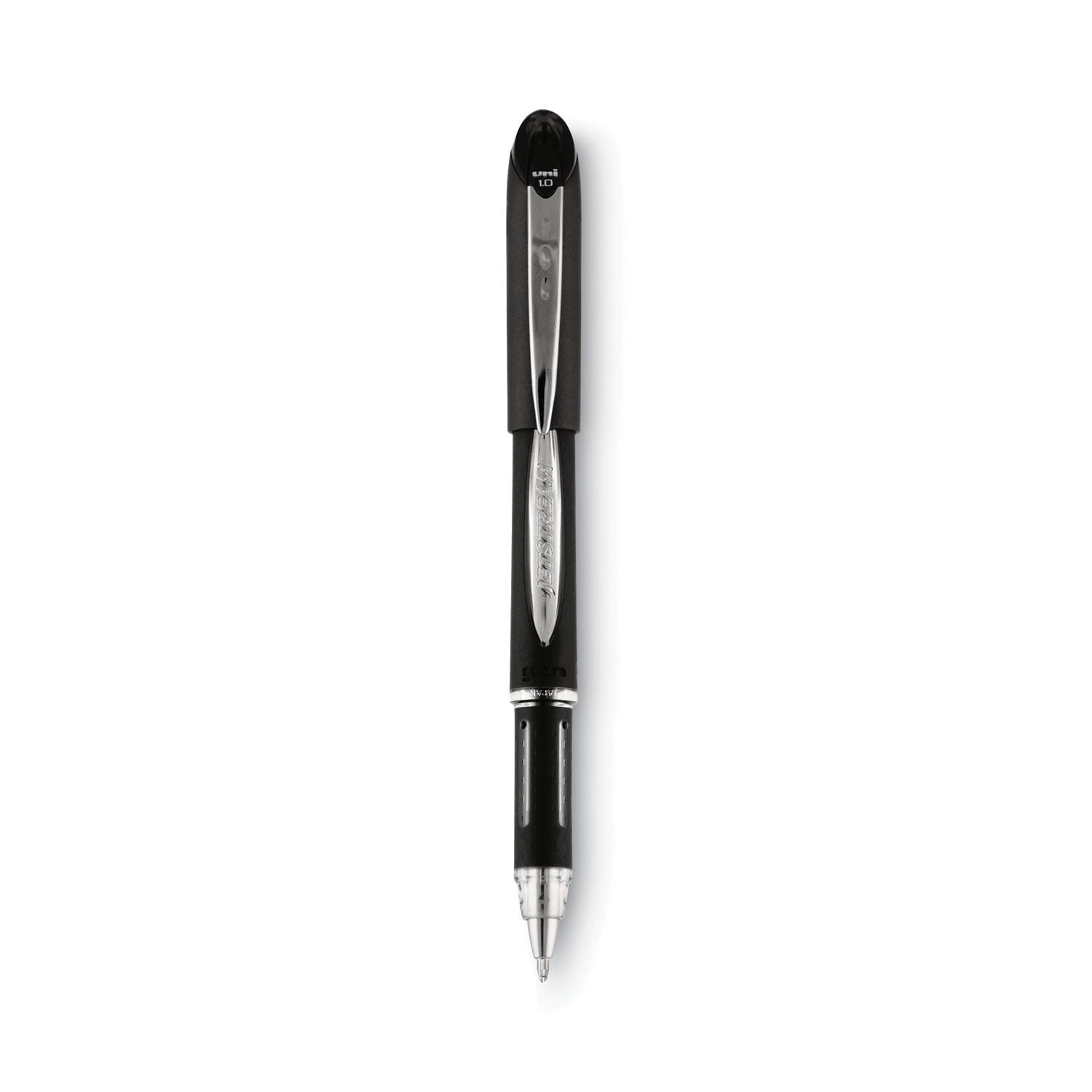 uniball Jetstream Stick Ballpoint Pen, Bold 1 mm, Black Ink, Black Barrel