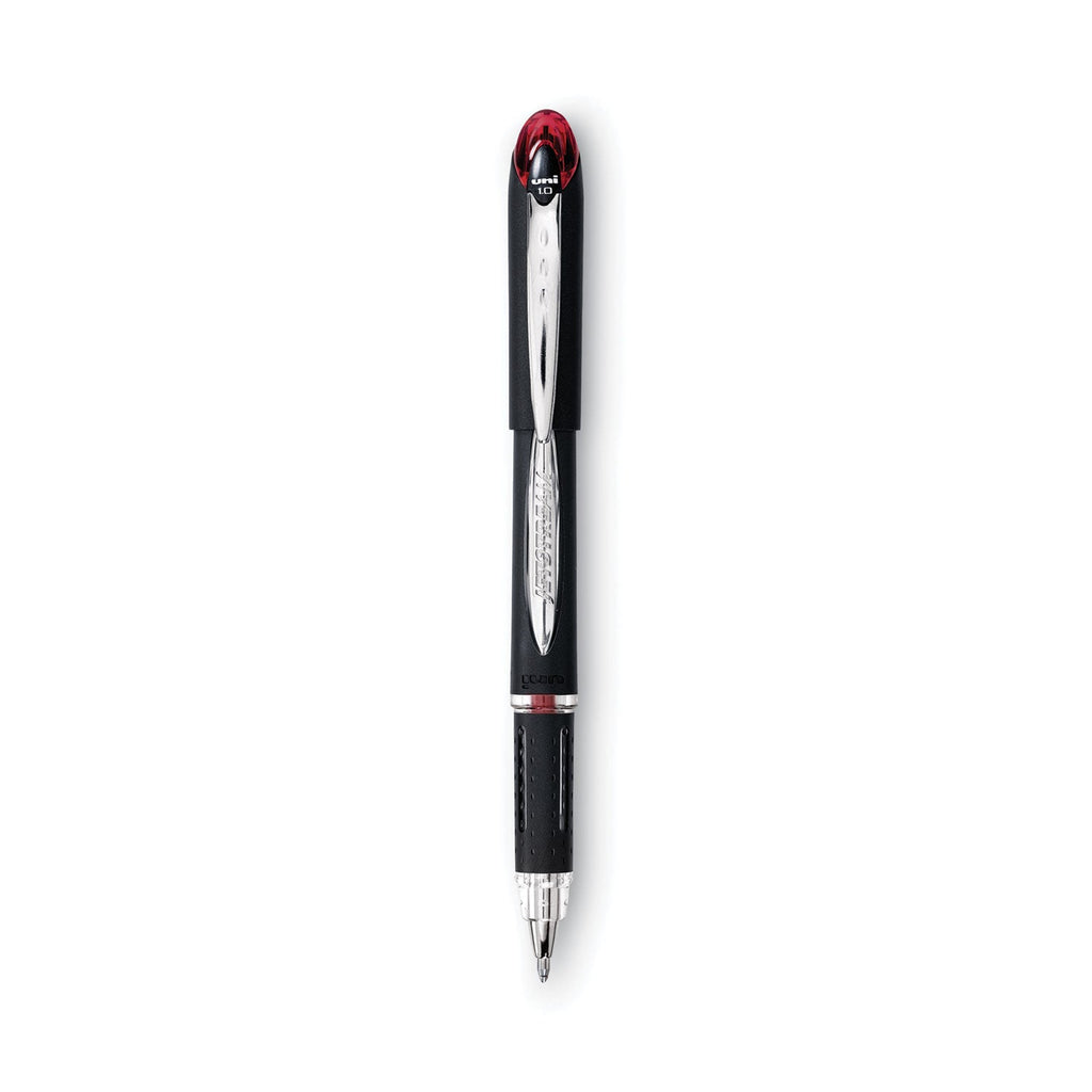 uniball Jetstream Ballpoint Pen, Stick, Bold 1 mm, Red Ink, Black Barrel