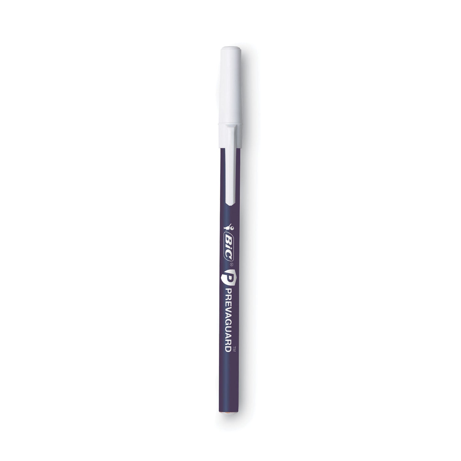 BIC PrevaGuard Ballpoint Pen, Stick, Medium 1 mm, Blue Ink/Blue Barrel, 8/Pack