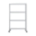 MasterVision Protector Series Mobile Glass Panel Divider, 49 x 22 x 69, Clear/Aluminum