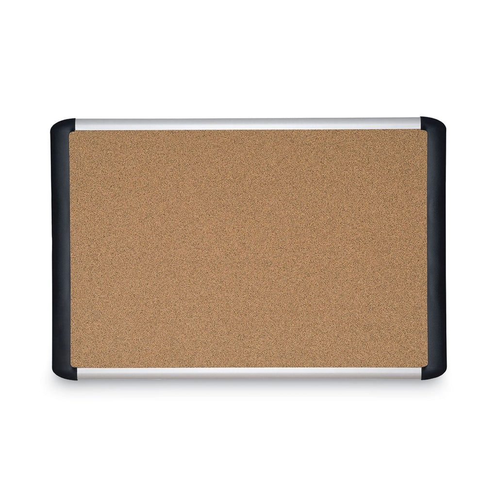 MasterVision Tech Cork Board, 36x48, Silver/Black Frame