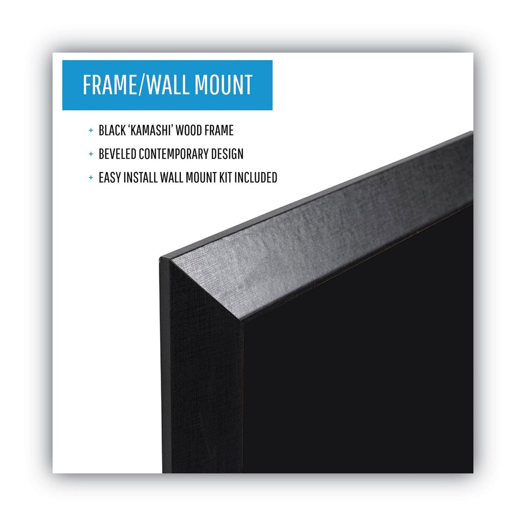 MasterVision Kamashi Chalk Board, 36 x 24, Black Frame