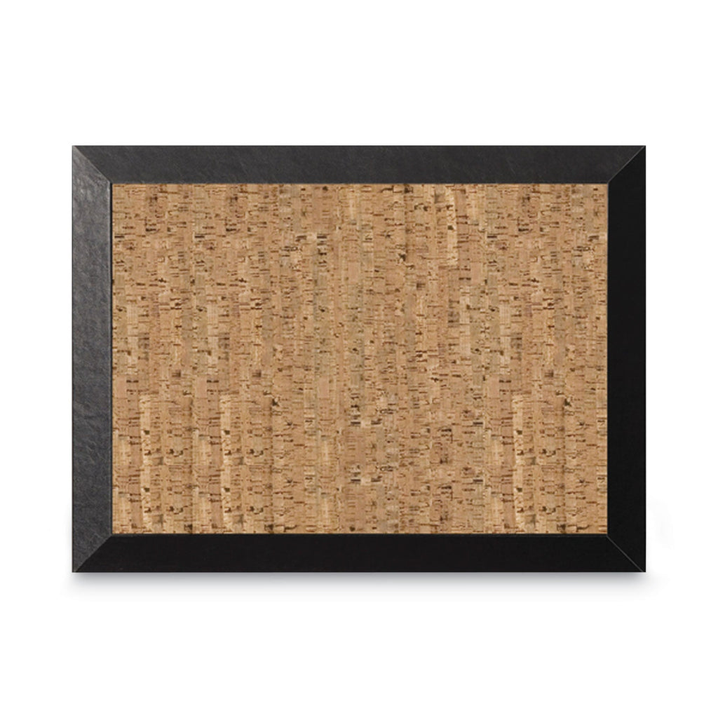 MasterVision Natural Cork Bulletin Board, 24x18, Cork/Black