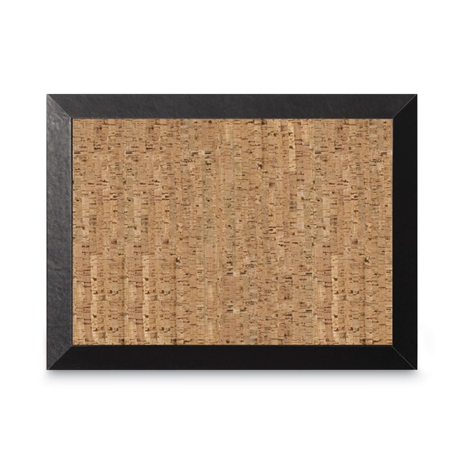 MasterVision Natural Cork Bulletin Board, 24x18, Cork/Black
