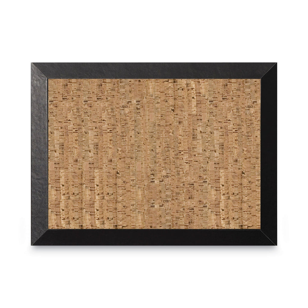 MasterVision Natural Cork Bulletin Board, 36x24, Cork/Black