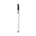 BIC Cristal Xtra Smooth Ballpoint Pen Value Pack, Stick, Medium 1 mm, Black Ink, Clear Barrel, 24/Pack
