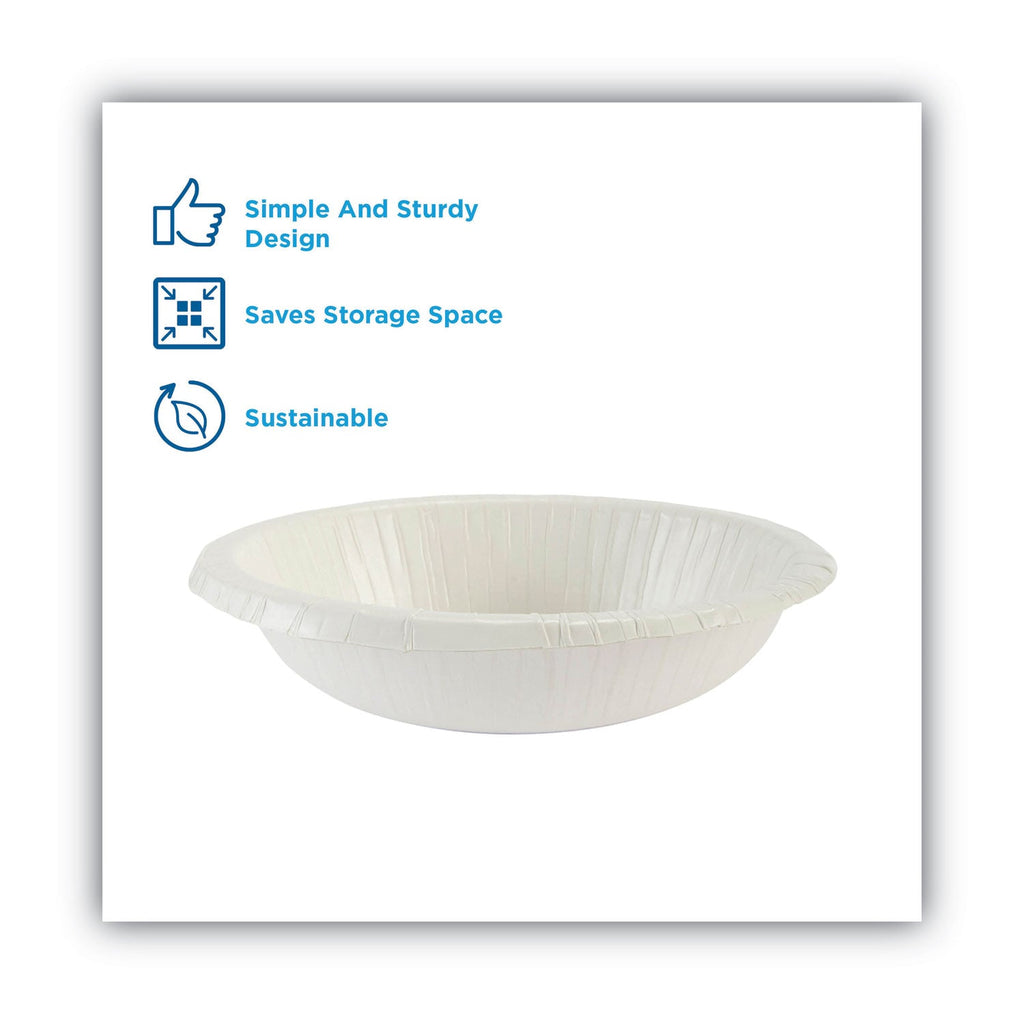 Dixie Paper Dinnerware, Plates, White, 8.5" dia, 125/Pack, 4/Carton