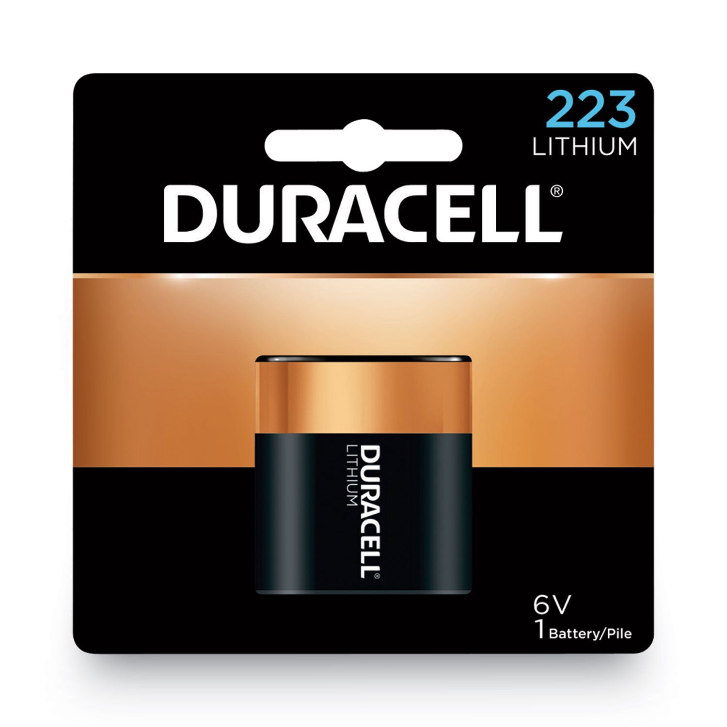 Duracell Specialty High-Power Lithium Battery, 223, 6 V