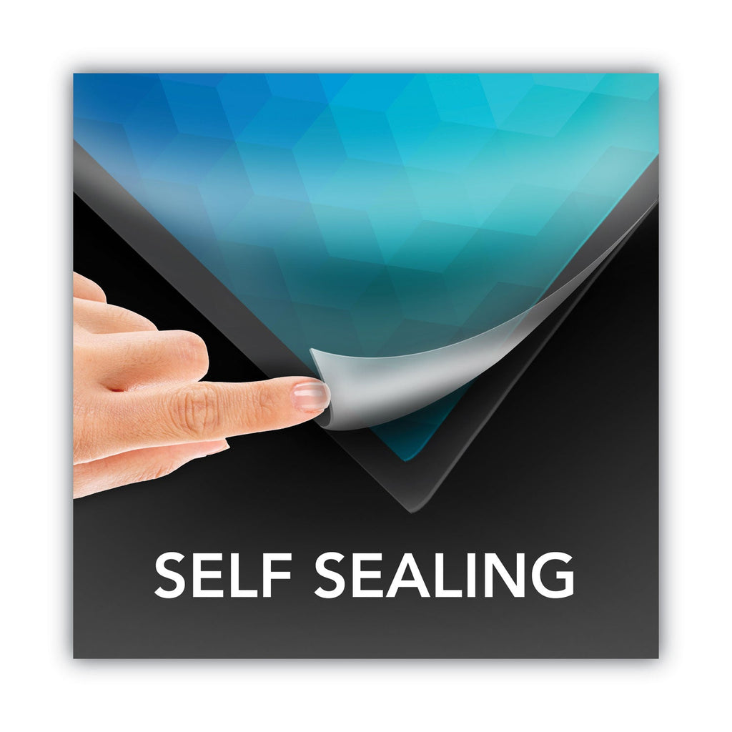 GBC SelfSeal Self-Adhesive Laminating Pouches and Single-Sided Sheets, 3 mil, 9" x 12", Gloss Clear, 50/Pack