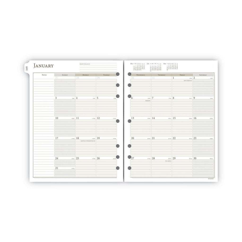 AT-A-GLANCE 2-Page-Per-Week Planner Refills, 11 x 8.5, White Sheets, 12-Month (Jan to Dec): 2023