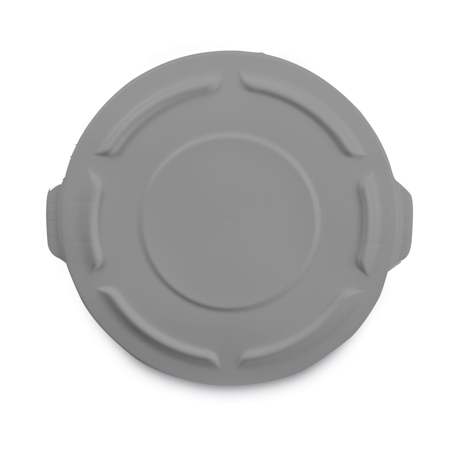 Rubbermaid Round Flat Top Lid, for 55 gal Round BRUTE Containers, 26.75" Diameter, Gray