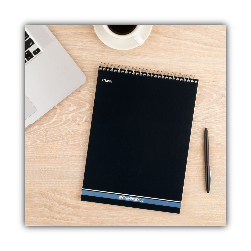 Cambridge Stiff-Back Wire Bound Notepad, Medium/College Rule, Navy Cover, 70 White 8.5 x 11.5 Sheets