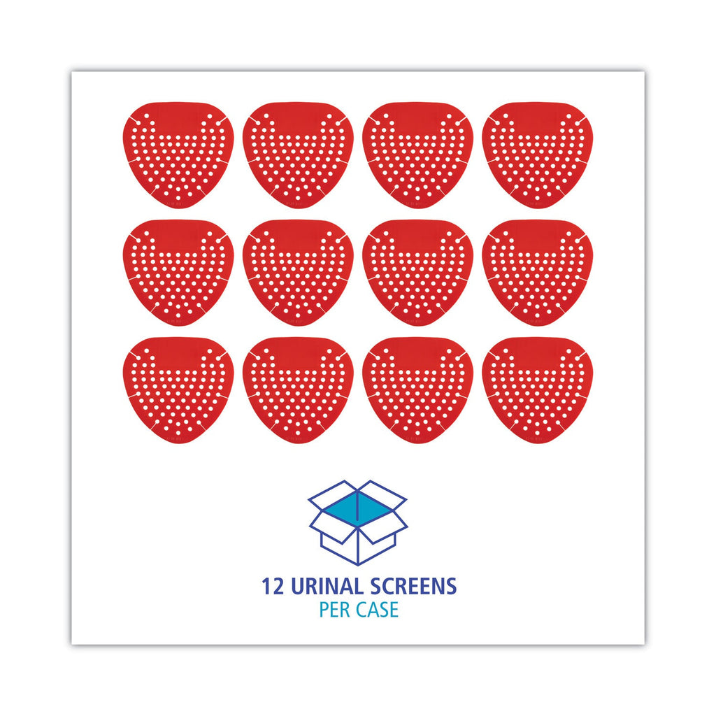 Boardwalk Urinal Screen, Cherry Scent, 3.5 oz, Red, Dozen