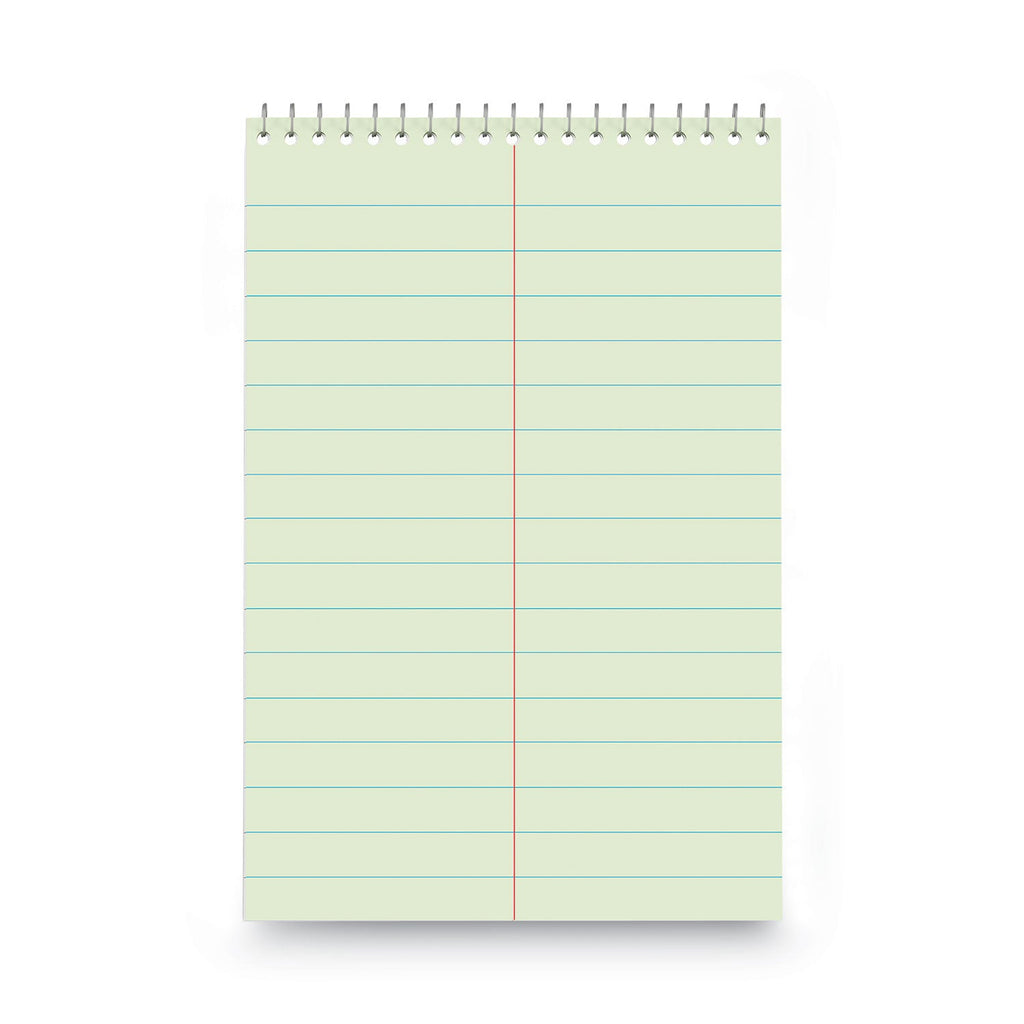 Universal Steno Pads, Pitman Rule, Red Cover, 60 Green-Tint 6 x 9 Sheets