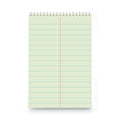 Universal Steno Pads, Pitman Rule, Red Cover, 60 Green-Tint 6 x 9 Sheets