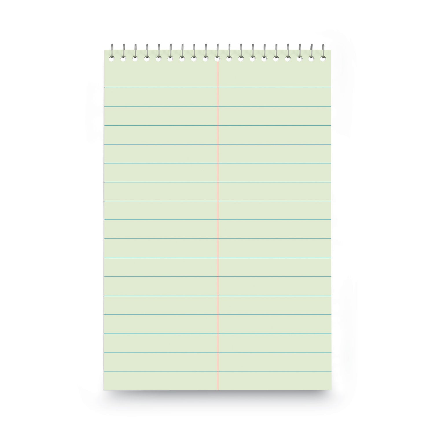 Universal Steno Pads, Pitman Rule, Red Cover, 60 Green-Tint 6 x 9 Sheets