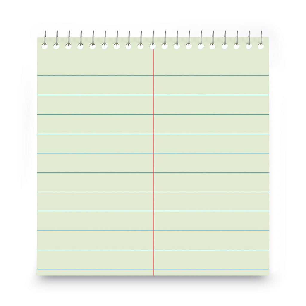 Universal Steno Pads, Pitman Rule, Red Cover, 60 Green-Tint 6 x 9 Sheets