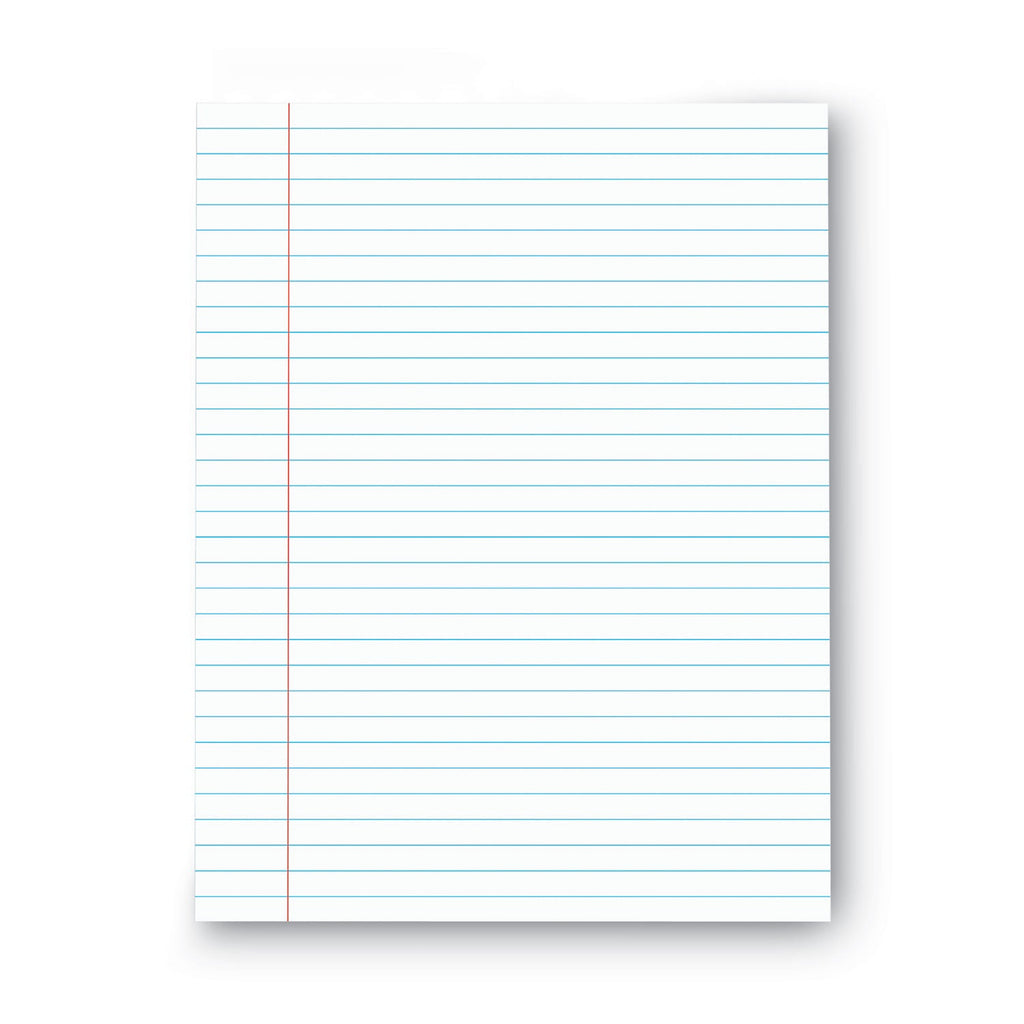 Universal Glue Top Pads, Wide/Legal Rule, 50 White 8.5 x 11 Sheets, Dozen