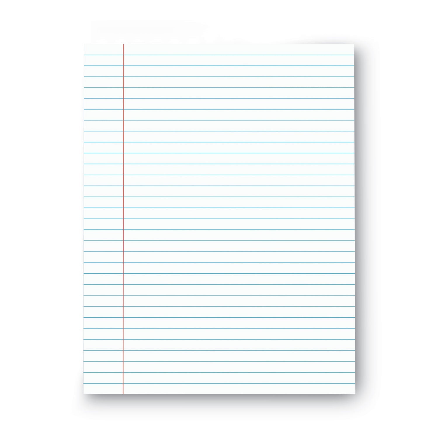 Universal Glue Top Pads, Wide/Legal Rule, 50 White 8.5 x 11 Sheets, Dozen