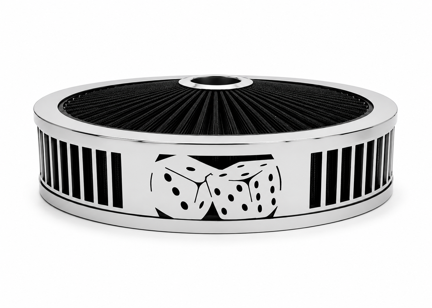 Blingz Beauty Bandz Black And Chrome Air Filter Assembly , Craps - 750026