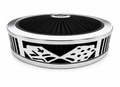 Blingz Beauty Bandz Black And Chrome Air Filter Assembly , Checkered Flag - 750032