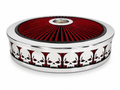 Blingz Beauty Bandz Red and Chrome Air Filter Assembly , Skullz - 750040