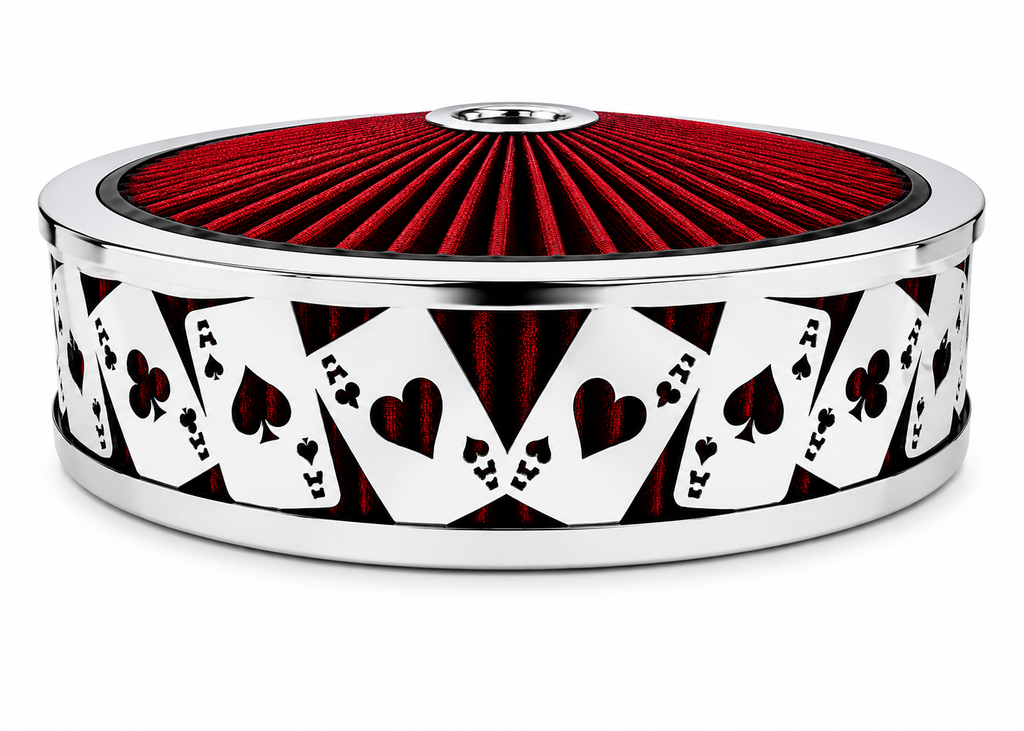 Blingz Beauty Bandz Red & Chrome Air Filter Assembly – Aces Wild - 750041