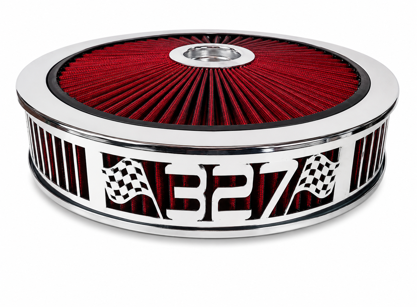 Blingz Beauty Bandz Red and Chrome Air Filter Assembly , 327 - 750046
